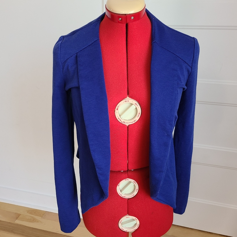 Blue sweater blazer
